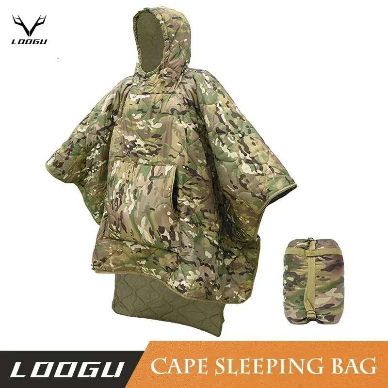Outdoor Hunting Blanket - Camo Waterproof Insulation Poncho Blanket Winter