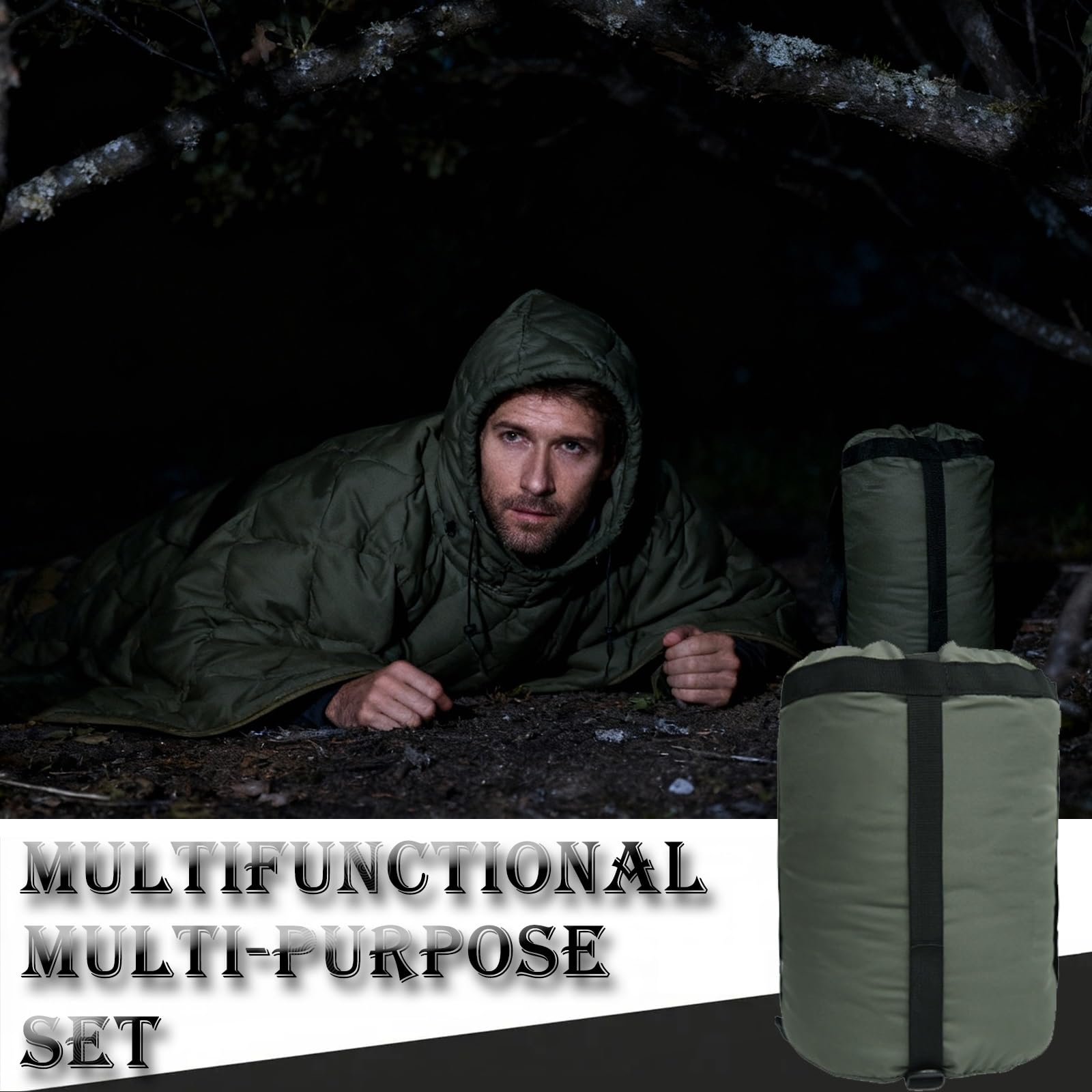 Outdoor Hunting Blanket - Tactical camo Lining Poncho Liner Insulation
