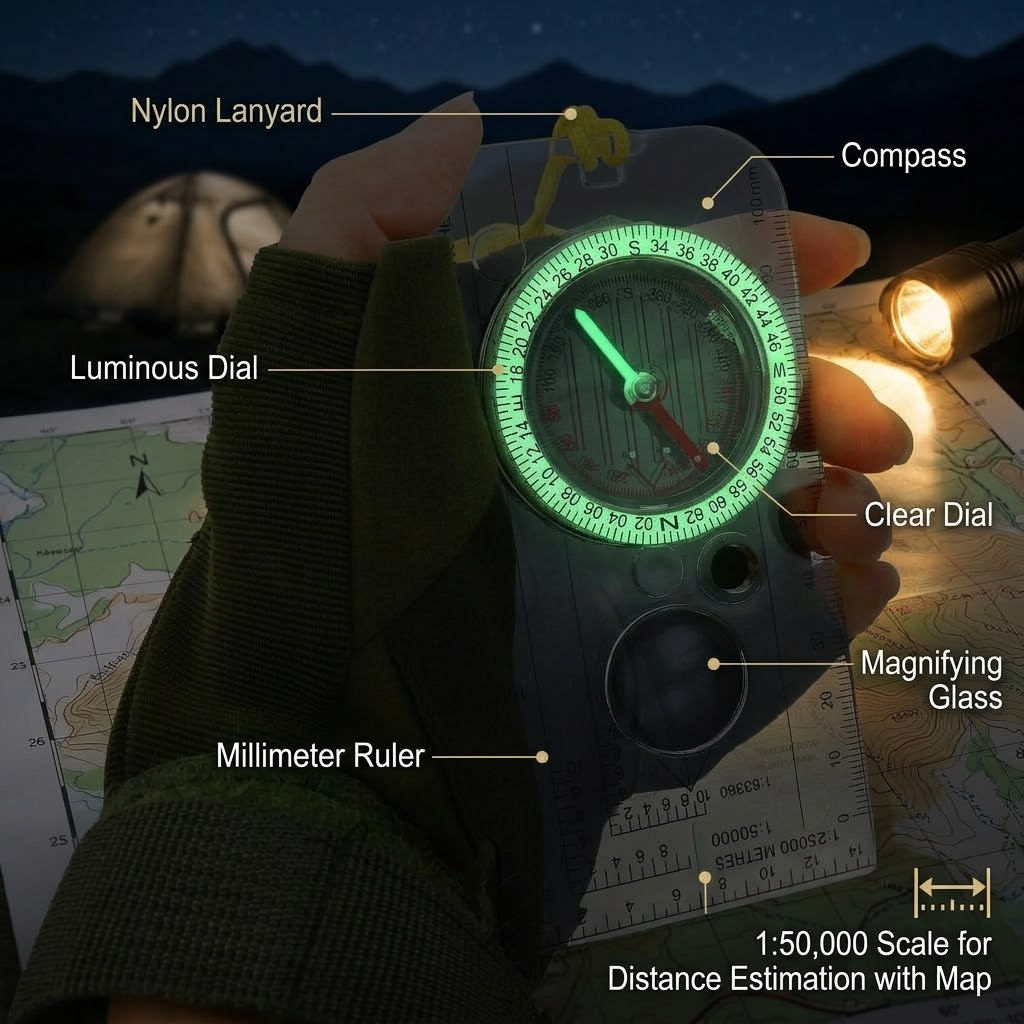 Durable Map Reading Compass wi - Outdoor Hunting Maps recension och pris
