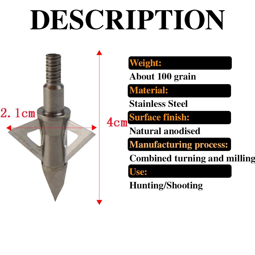 Broadhead Arrowheads 12Pcs 100 - Crossbow Bolt Broadhead recension och pris