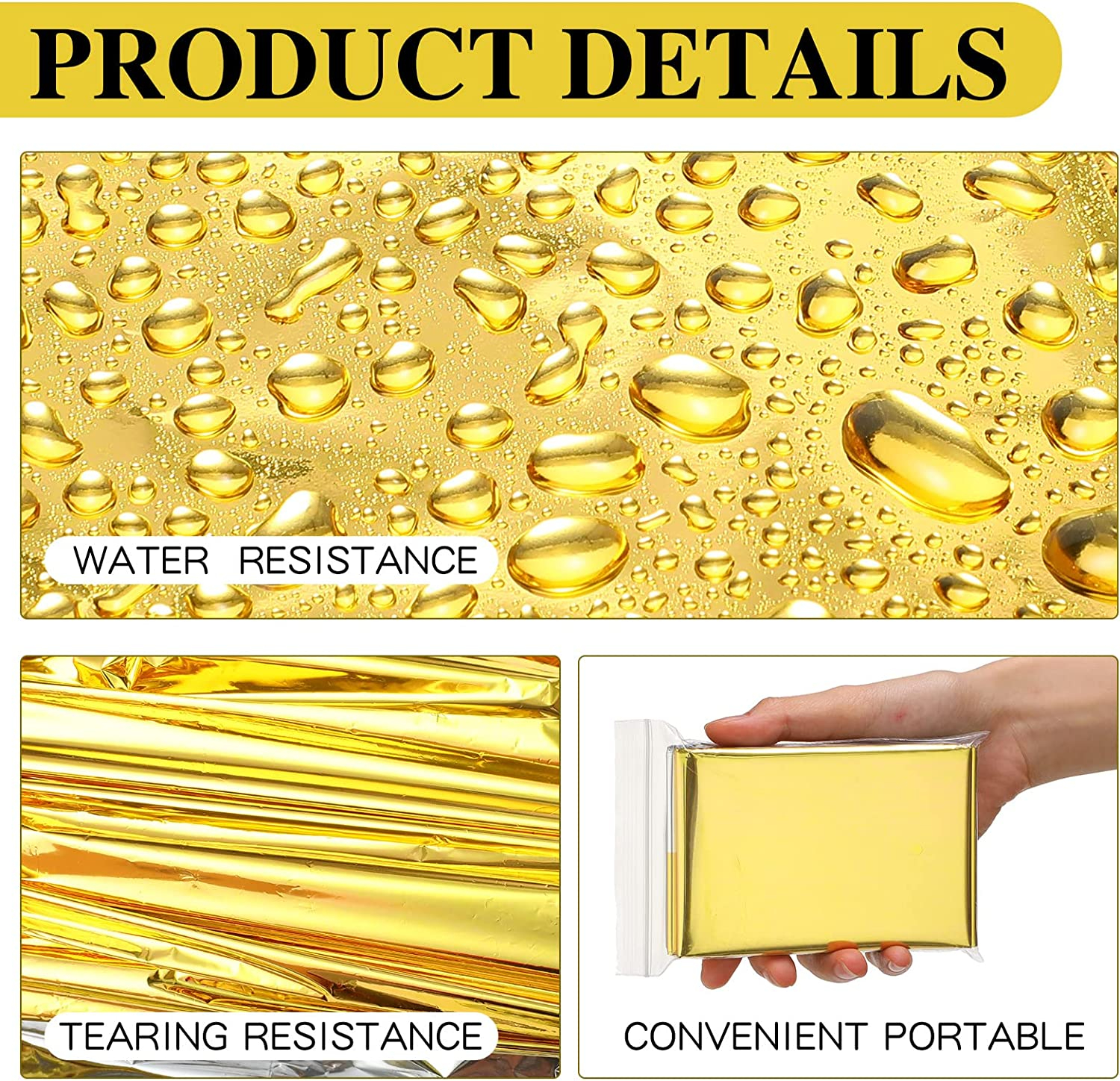 5-30Pc Outdoor Emergency Gold- - Outdoor Hunting Blanket recension och pris