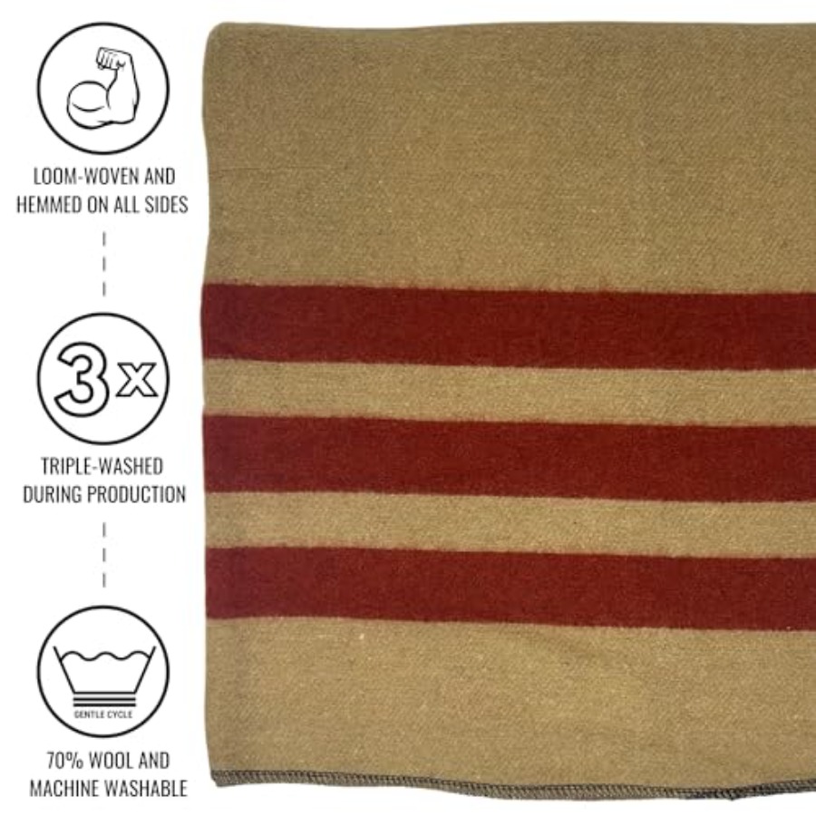 Rainier Wool Blanket, Warm, Th - Outdoor Hunting Blanket recension och pris