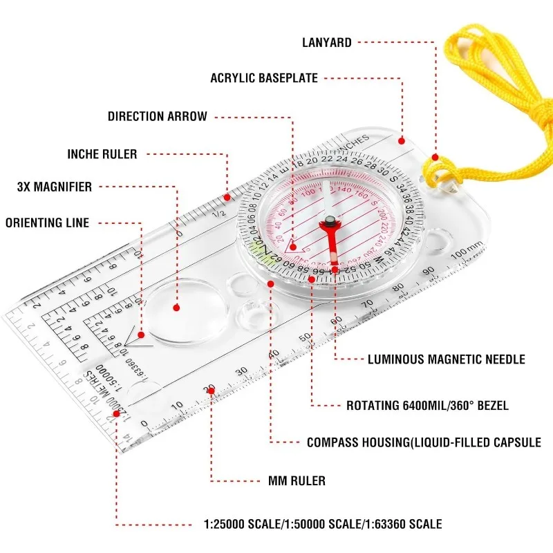 DC40-3A Compass Navigation Map - Outdoor Hunting Maps recension och pris