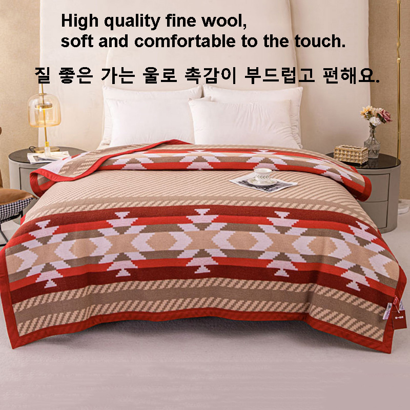 Red Stripe 100% Wool Blankets  - Outdoor Hunting Blanket recension och pris