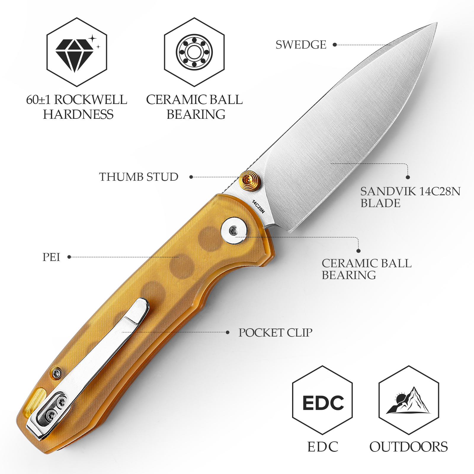 TRIVISA Dragonfly Pocket Knife - Outdoor Hunting Gifts recension och pris