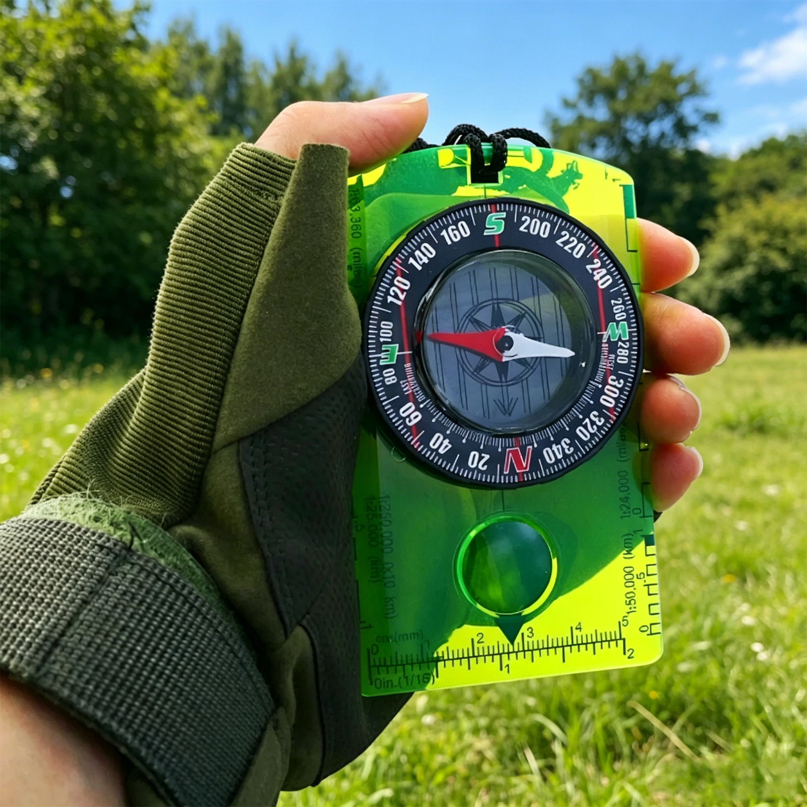 Waterproof Orienteering Compas - Outdoor Hunting Maps recension och pris