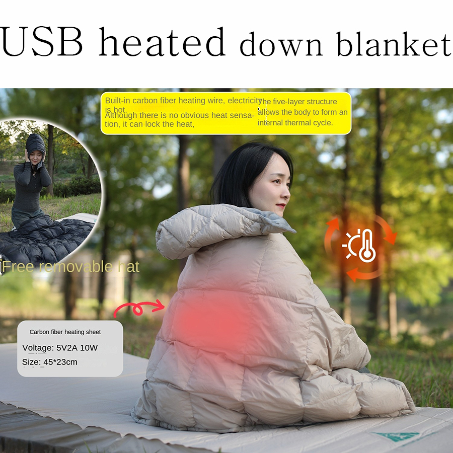 Down Camp Blanket Usb Heating  - Outdoor Hunting Blanket recension och pris