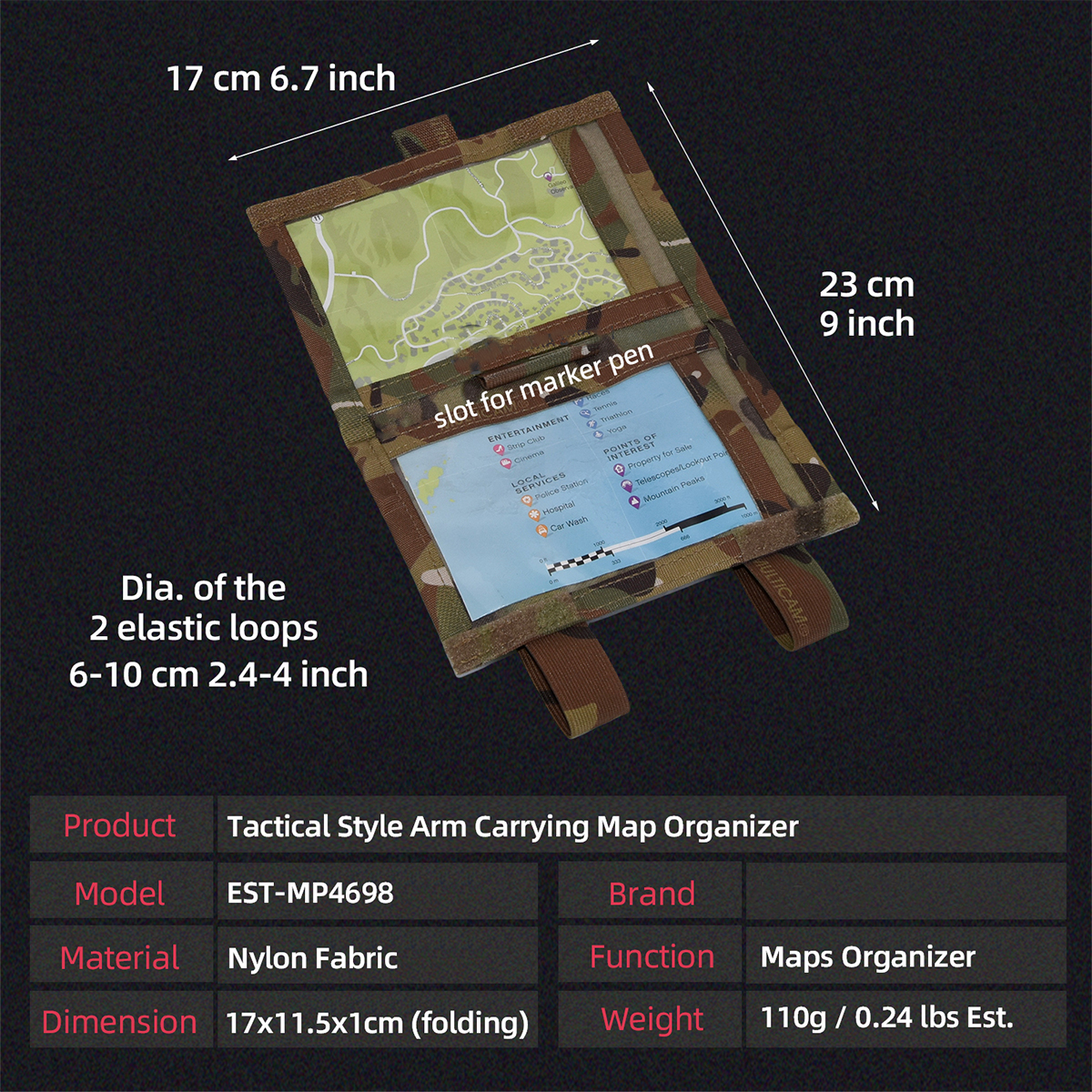 Tactical Military Arm Pouch Sh - Outdoor Hunting Maps recension och pris