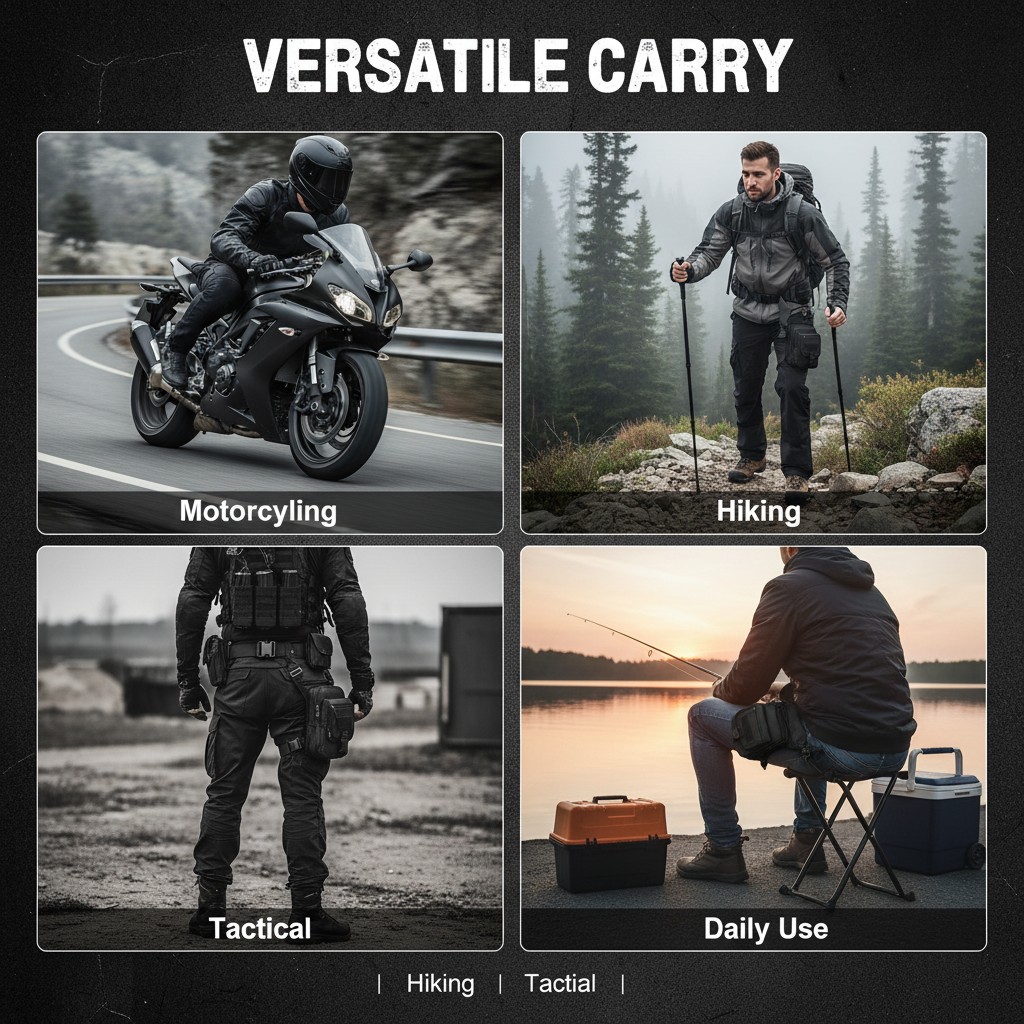 Motorcycle Drop Leg Bag Thigh  - Tactical Belt Rigger recension och pris