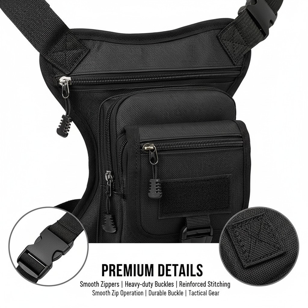 Motorcycle Drop Leg Bag Thigh  - Tactical Belt Rigger recension och pris