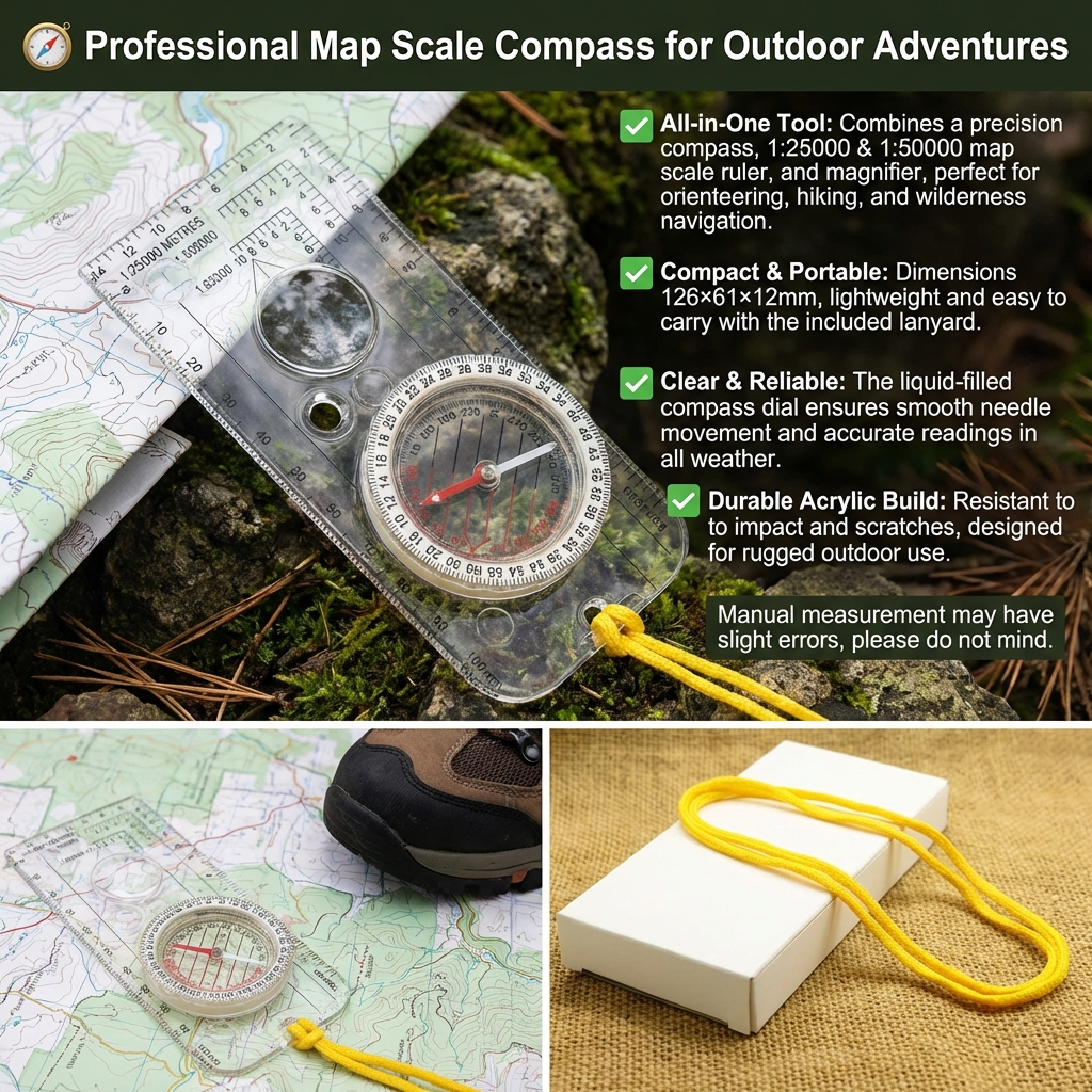 Navigation Map Ruler Compass - - Outdoor Hunting Maps recension och pris